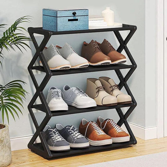 Household Simple Multi 3layer Space saving Xshaped Shoe Rack